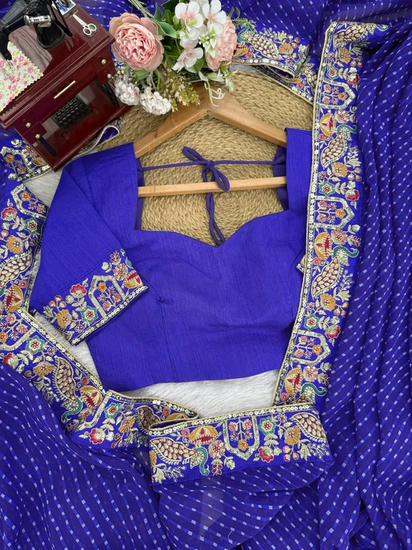Georgette_Saree_Stylish_Casual_Wear_Set