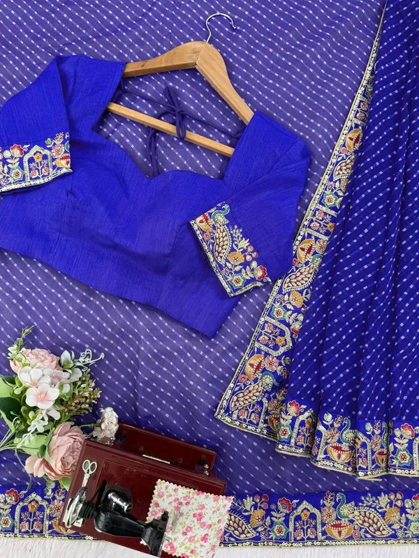 Georgette_Saree_Stylish_Casual_Wear_Set