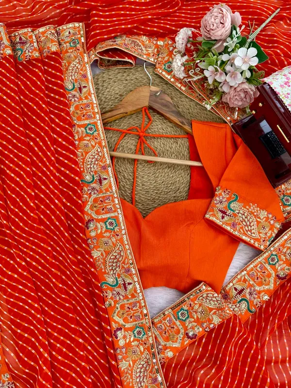 Georgette_Saree_Stylish_Casual_Wear_Set
