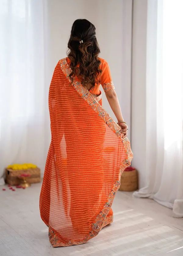 Georgette_Saree_Stylish_Casual_Wear_Set