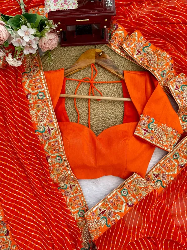 Georgette_Saree_Stylish_Casual_Wear_Set