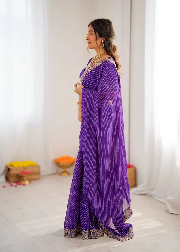 Georgette_Saree_Stylish_Casual_Wear_Set