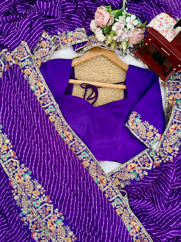 Georgette_Saree_Stylish_Casual_Wear_Set