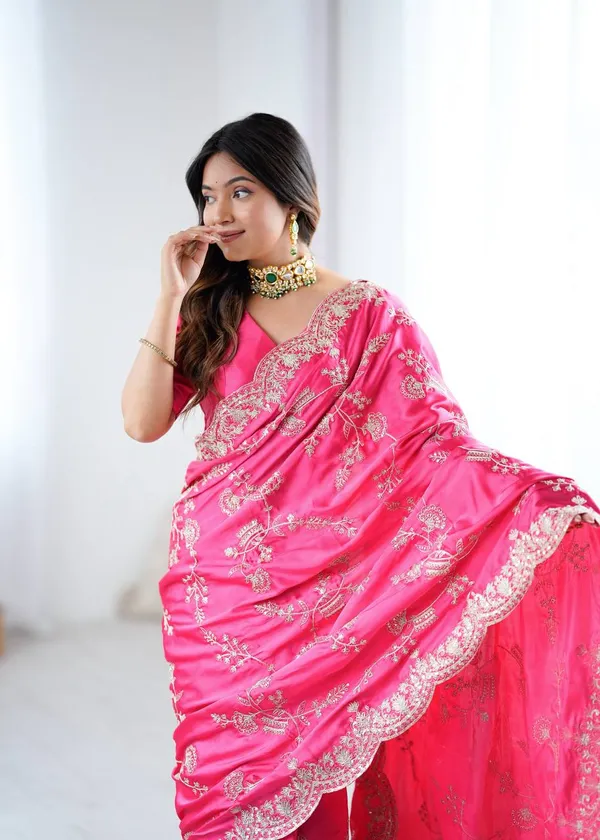 Japan_Satin_Silk_Designer_Saree_Set