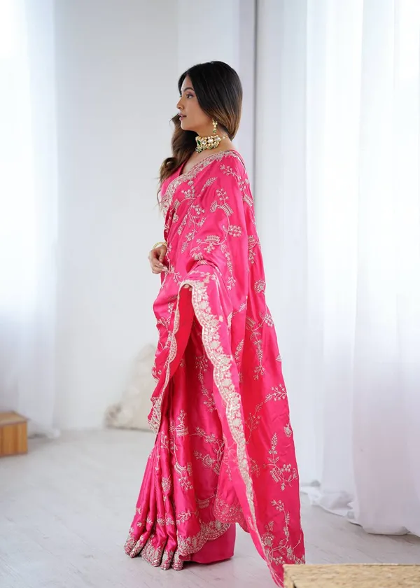 Japan_Satin_Silk_Designer_Saree_Set