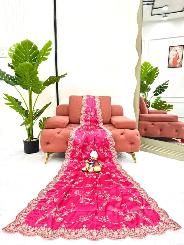 Japan_Satin_Silk_Designer_Saree_Set