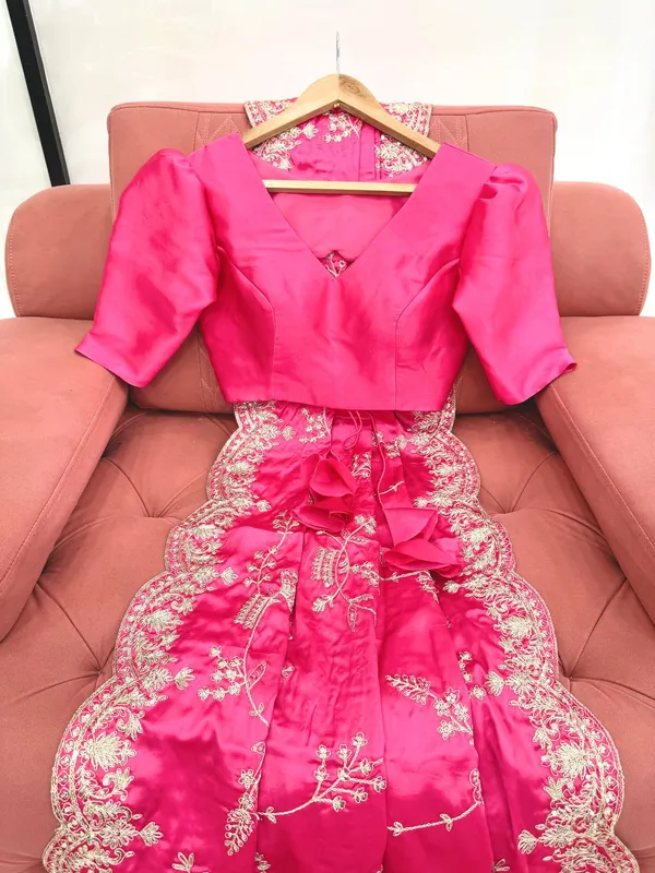 Japan_Satin_Silk_Designer_Saree_Set