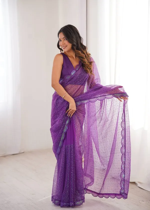 Sequin_Embroidery_Saree_Purple