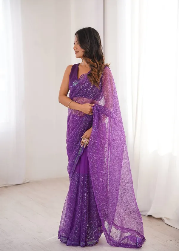 Sequin_Embroidery_Saree_Purple