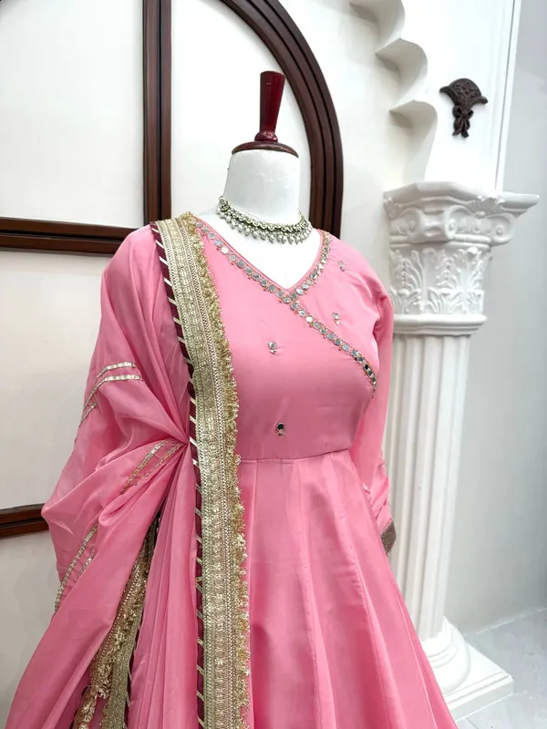 Tabby_Organza_Silk_Anarkali_Lehenga_Set_with_Mirror_Gota_Patti_Work_Pink