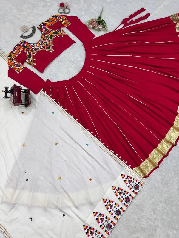 Wine_Red_Designer_Rayon_Silk_Lehenga_Choli_With_Dupatta_For_Women