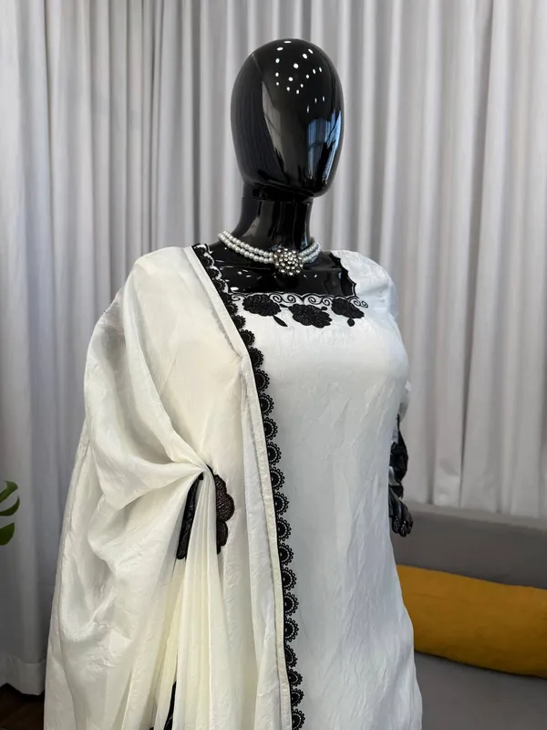 White_Embroiderd_Suit_With_Pant_And_Dupatta_Set_|_For_Women
