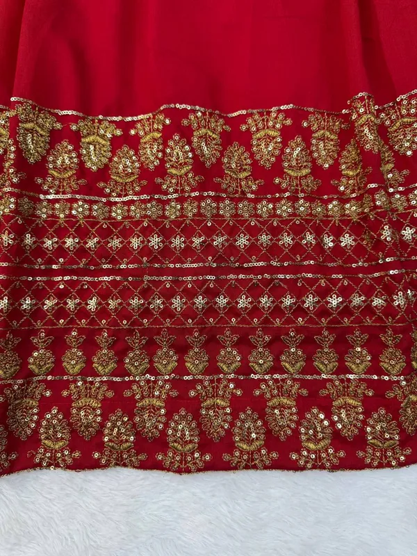 Vichitra_Silk_Lehenga_Set_Red