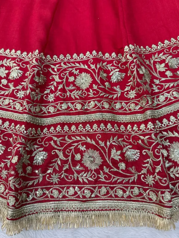 Vichitra_silk__Red_Anarkali_Set