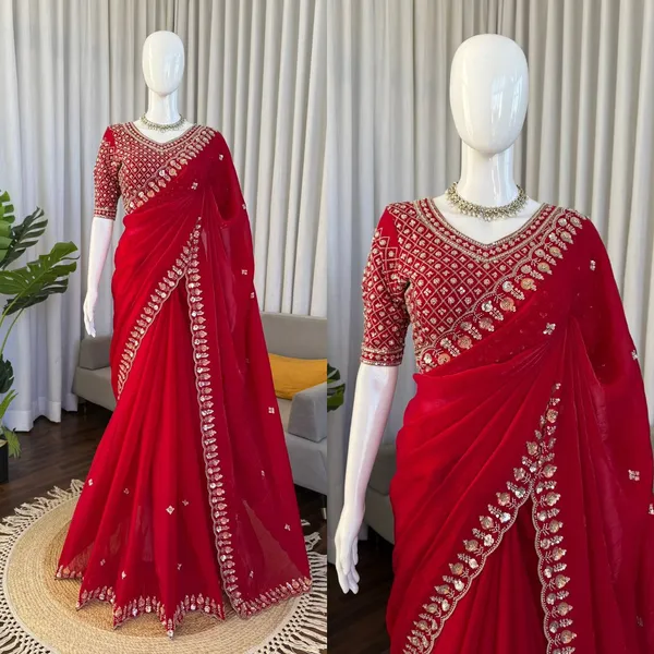 Scarlet_Red_Designer_Saree_with_Embroidered_Blouse_for_Women