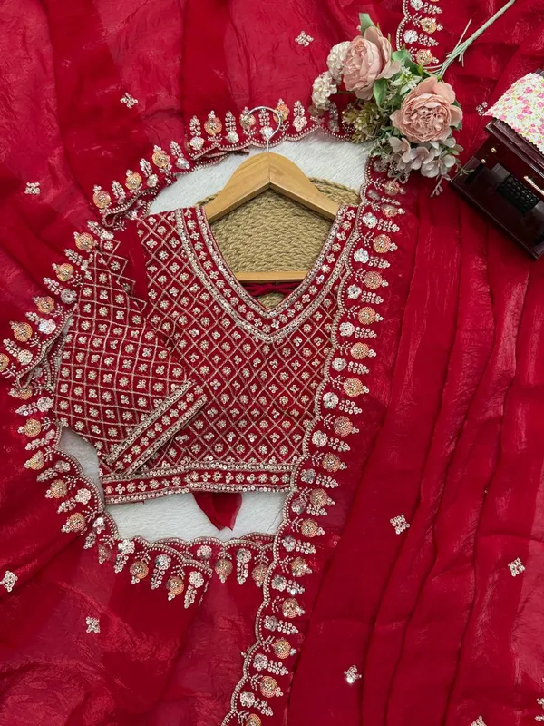 Scarlet_Red_Designer_Saree_with_Embroidered_Blouse_for_Women