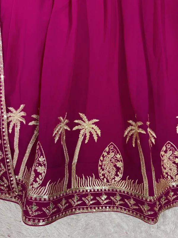 Maroon_Elegant_Design_Faux_Georgette_Gown_For_Women