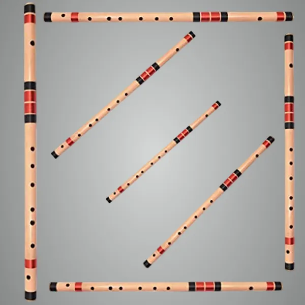 Brown_Combo_Set_C_Natural_Medium,_Base-_A,_A#,_B,_G,_F_&_E_Right_Hand_Bansuri_(Flutes)