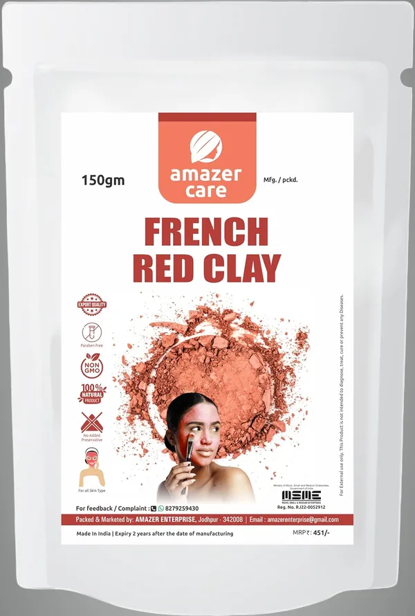 French_Red_Clay_Powder_For_Face_Body_&_Hair