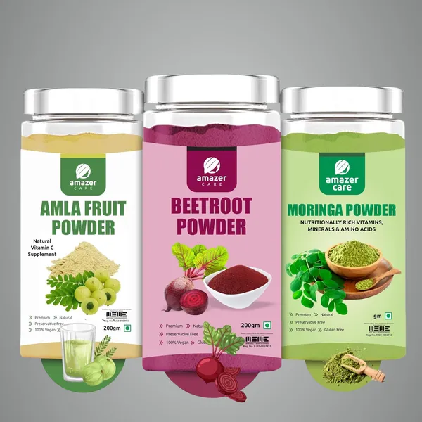 Beetroot_+_Moringa_+_Amla_Powder_-_Great_Immune_Booster_Combo_Pure_&_Natural_For_Eating_&_Drink_Jar_Packing_Superfood_(Dehydrated_200+100+200Gm_Each)_Full_Of_Nutrients
