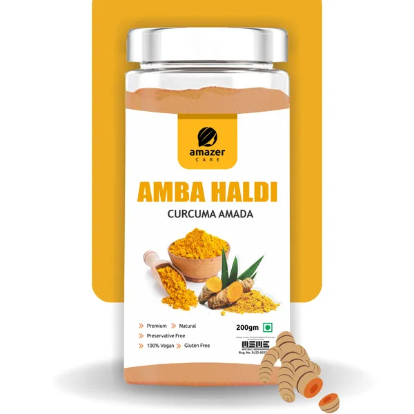 Amba_Haldi_Powder_Kasturi_Haldi_Powder_(100Gm_Jar_Packing)_Immunity_Booster_Anti-Oxidant_Face_Pack_For_Skin_Whitening_Wild_Turmeric_Powder