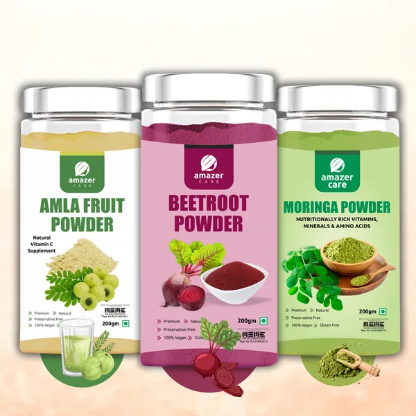 Beetroot_+_Moringa_+_Amla_Powder_-_Great_Immune_Booster_Combo_Pure_&_Natural_For_Eating_&_Drink_Jar_Packing_Superfood_(Dehydrated_200+100+200Gm_Each)_Full_Of_Nutrients