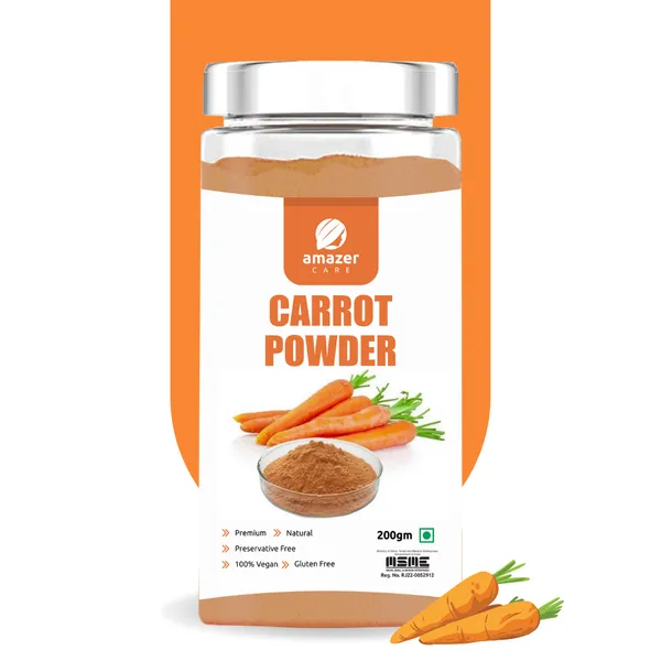 Carrot_Powder_(Dehydrated)_-_Beta_Carotene_Enriched_Superfood_For_Healthy_Eye_Vision/Immune_System/Skin_Health_For_Eating_&_Drink_Jar_Packing_Full_Of_Nutrients