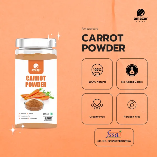 Carrot_Powder_(Dehydrated)_-_Beta_Carotene_Enriched_Superfood_For_Healthy_Eye_Vision/Immune_System/Skin_Health_For_Eating_&_Drink_Jar_Packing_Full_Of_Nutrients