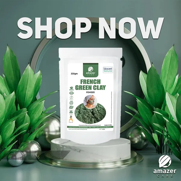 French_Green_Clay_Powder_Face_Pack_For_Glowing_Skin_Revitalizing_&_Rejuvenating_100%_Natural_Face_Pack