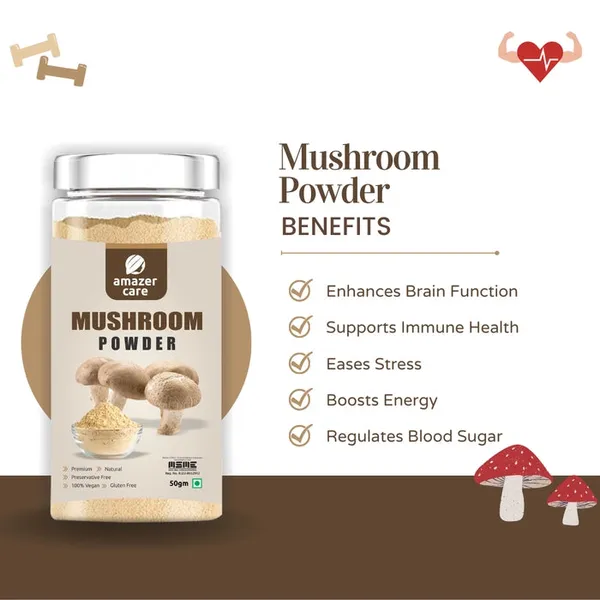 Mushroom_Powder_-_Pure,_Natural_&_Nourishing_For_Eating_&_Drink,_Vegan_Protein,_Healthy_Heart_(50_Gm,_1_Jar)
