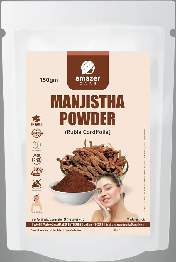 Manjistha_Powder_100%_Pure_&_Natural_(Rubia_Cordifolia)_150Gm_For_Face_Skin_&_Hair_Care_Indian_Madder_Root_Powder