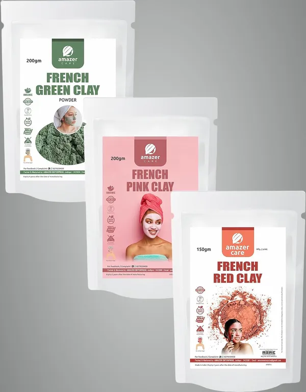 French_Green_+_Red_+_Pink_Clay_Powder_For_Face_Body_&_Hair