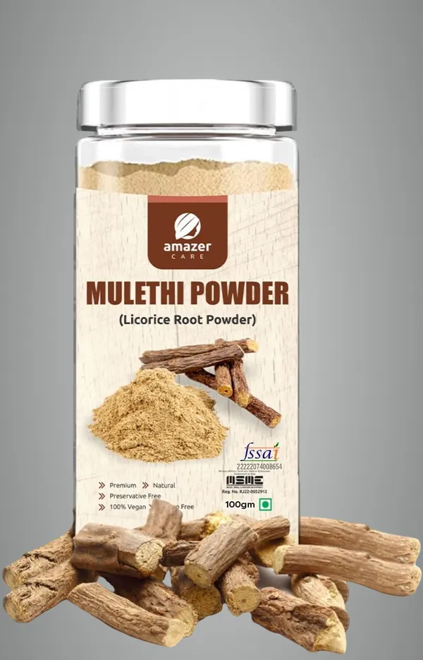 Mulethi_Powder_Pure_&_Natural_(Liquorice_Root_Powder)_For_Health_&_Immunity_(100Gm_Jar_Packing)_Glycyrrhiza_Glabra_Yashimadhu