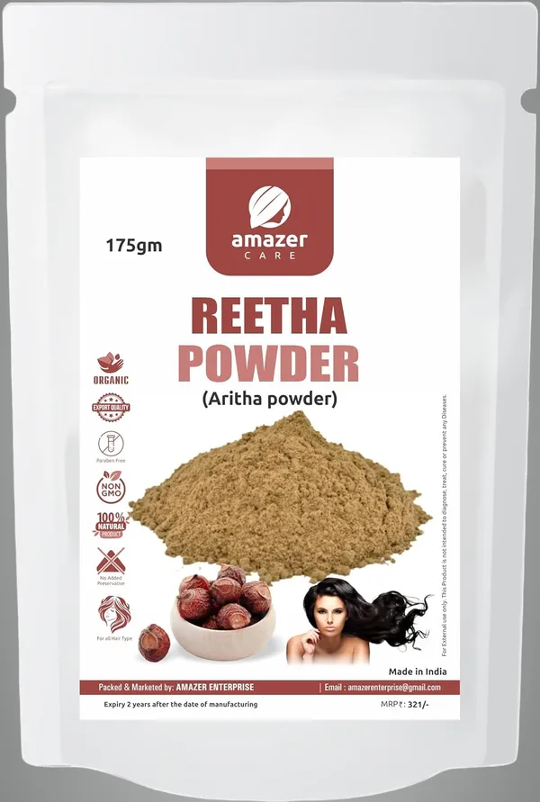 Natural_Reetha_Powder_100%_Pure_And_Chemical_Free_(Aritha_Powder_175Gm_Zipper_Pouch)_Soapnut_Powder_Natural_Cleanser_&_Conditioner_For_Hair