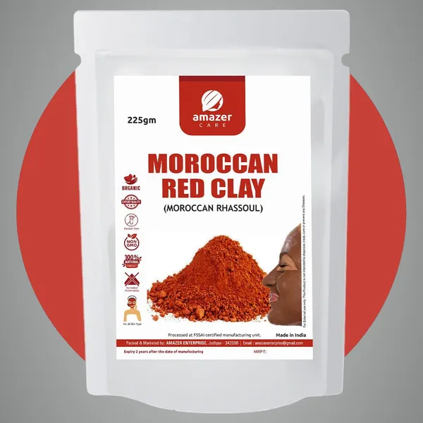 Moroccan_Red_Clay_Powder_Hair_Care_&_Hair_Mask_(225Gm_1_Pouch)_Natural_Face_Pack