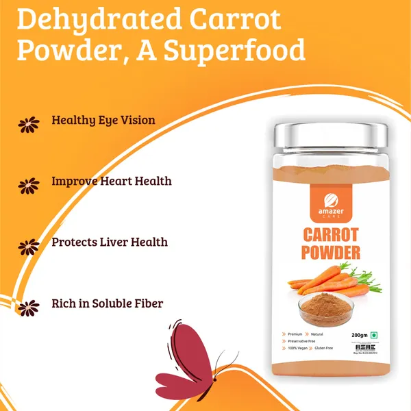 Carrot_Powder_(Dehydrated)_-_Pure_&_Natural_Superfood_(2_Jars_200_Gm_Each)_For_Healthy_Eye_Vision_&_Immune_System_&_Skin_Health_For_Eating_&_Drink_Full_Of_Nutrients