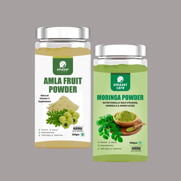 Moriga_&_Amla_Powder_Combo_(2_Jars,_100/200Gm)_-_Super_Immune_Booster_Combo,_Pure_&_Natural_For_Eating_&_Drink,_For_Detox_&_Health,_Antioxidants