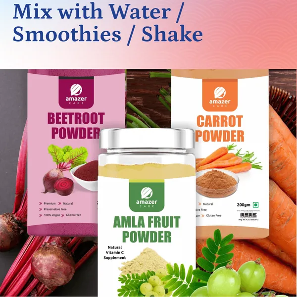 Beetroot_+_Carrot_+_Amla_Powder_(Dehydrated_200Gm_Each)_-_Great_Immune_Booster_Combo_Pure_&_Natural_For_Eating_&_Drink_Jar_Packing_Superfood_Full_Of_Nutrients