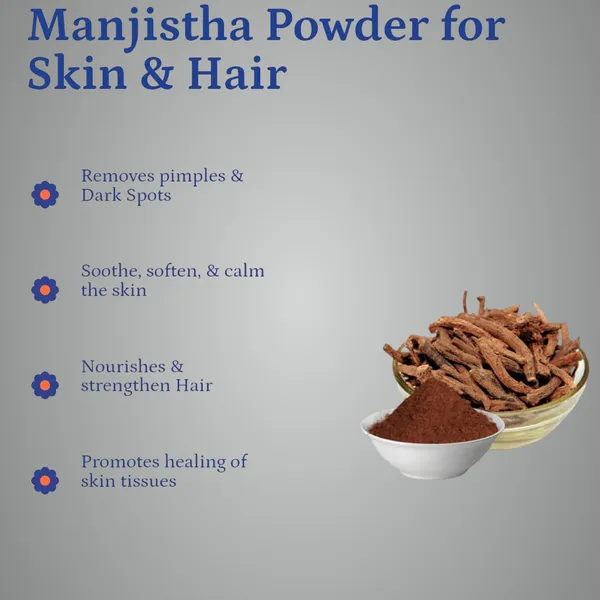 Manjistha_Powder_Combo_For_Hair_&_Skin_Care_100%_Pure_&_Natural_(Rubia_Cordifolia)_(2_Pouches_150Gm_Each)_Indian_Madder_Root_Powder