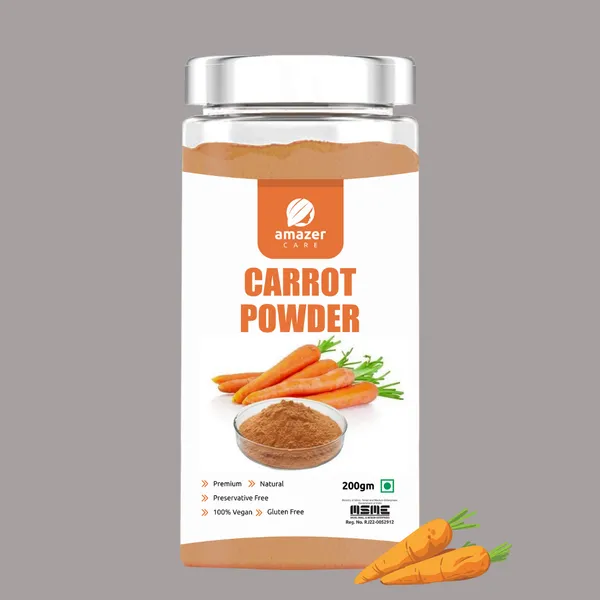 Carrot_Powder_(Dehydrated)_-_Beta_Carotene_Enriched_Superfood_For_Healthy_Eye_Vision/Immune_System/Skin_Health_For_Eating_&_Drink_Jar_Packing_Full_Of_Nutrients