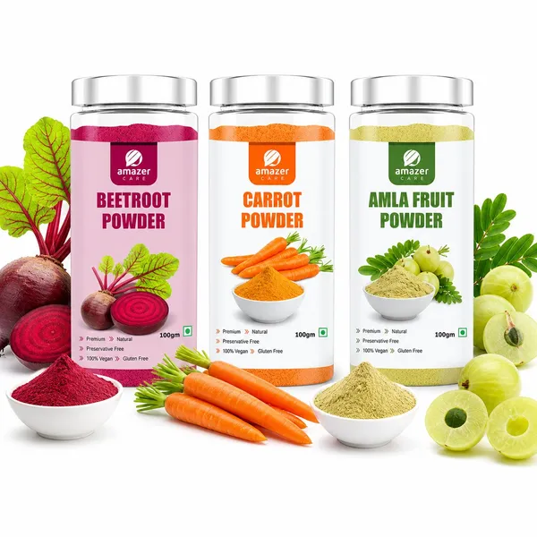Beetroot_+_Carrot_+_Amla_Powder_(100Gm_Each)_-_Great_Immune_Booster_Combo_Of_3_Jars_Pure_&_Natural_For_Eating_&_Drink_Superfood_Full_Of_Nutrients_(Dehydrated)