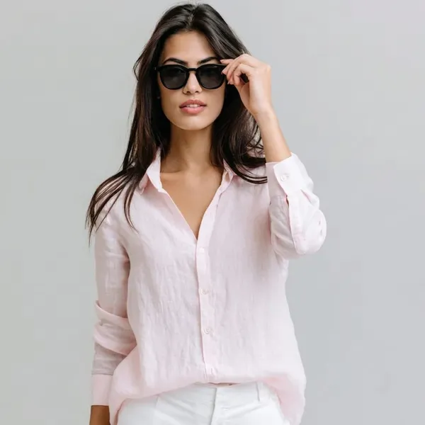 Pale_Baby_Pink_100%_Pure_Linen_Shirt_For_Women'S