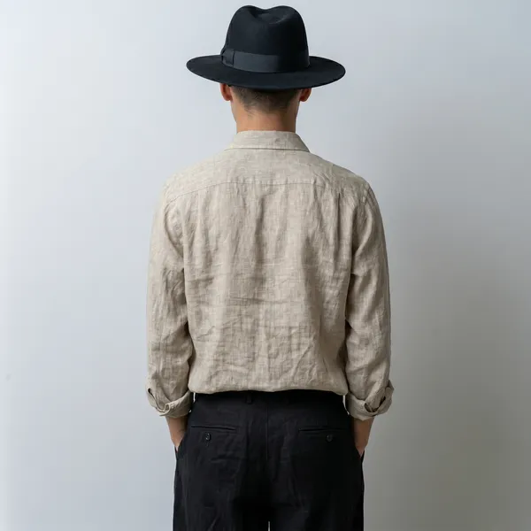 Premium_Beige_Men'S_Pure_100%_Linen_Shirt