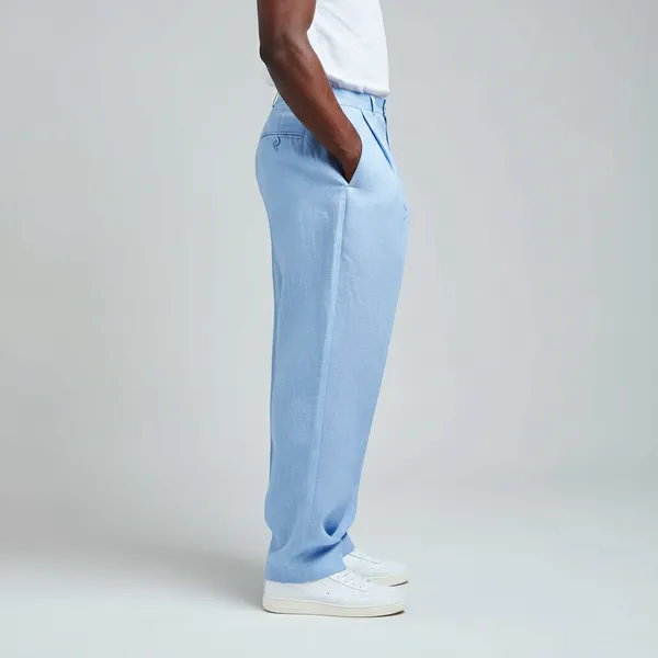 Chambray_Blue_Ultra-Breathable_Pure_Linen_Trousers_Men