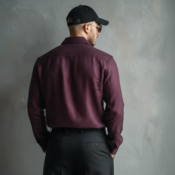 Men'S_Purple_Shade_Pure_100%_Linen
