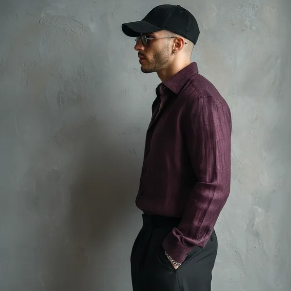 Men'S_Purple_Shade_Pure_100%_Linen