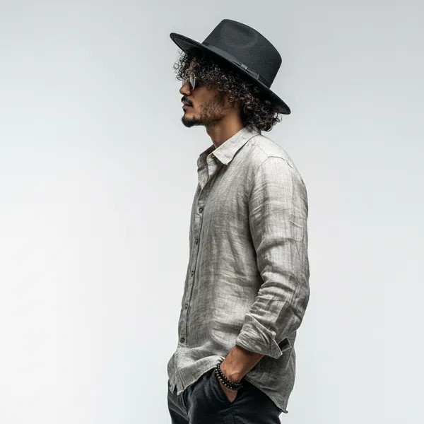 Men'S_Pale_Olive_Pure_100%_Linen_Shirt