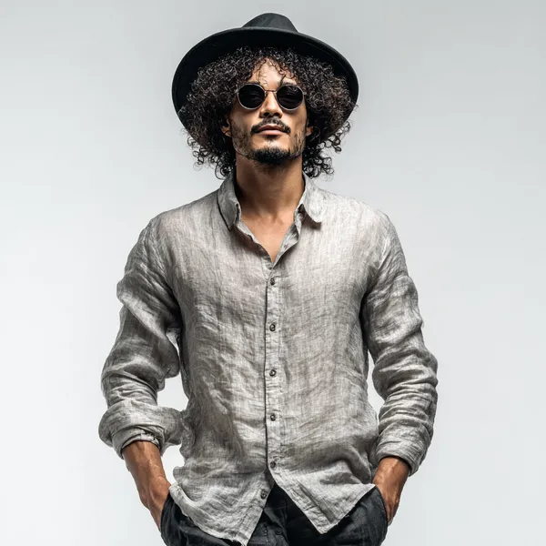 Men'S_Pale_Olive_Pure_100%_Linen_Shirt