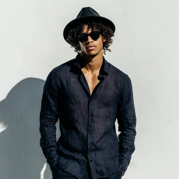 Classic_Dark_Blue_Pure_100%_Linen_Shirt_For_Men'S