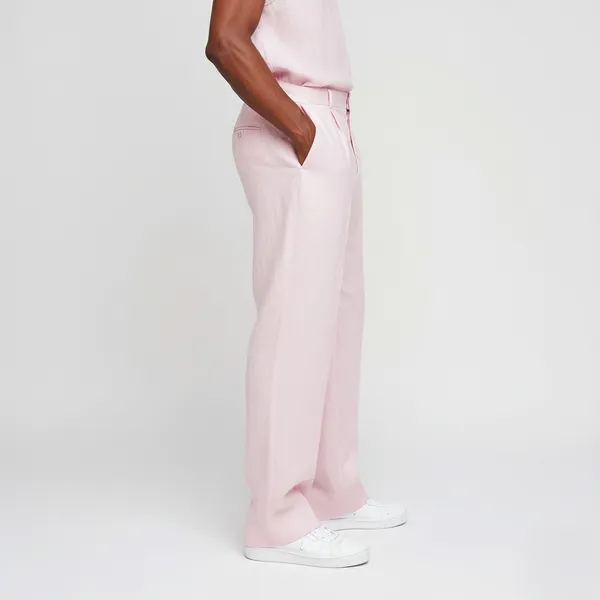 Pink_Pure_Linen_Resort_&_Beach_Wear_Trouser_For_Men